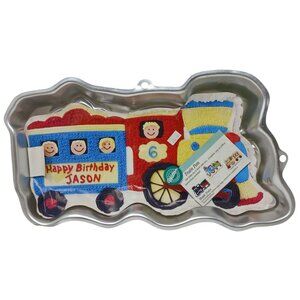 2008 Wilton Aluminum Train Cake Pan Mold 2105-2076 W/ Instructions #S-4